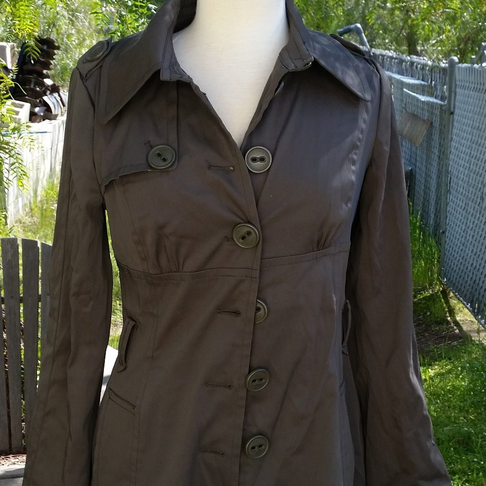 DEPT Womens Jacket missing belt Small Thyme Green